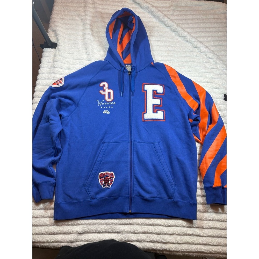 Nike Warriors East All-Star Zip Up Hoodie Blue Orange
